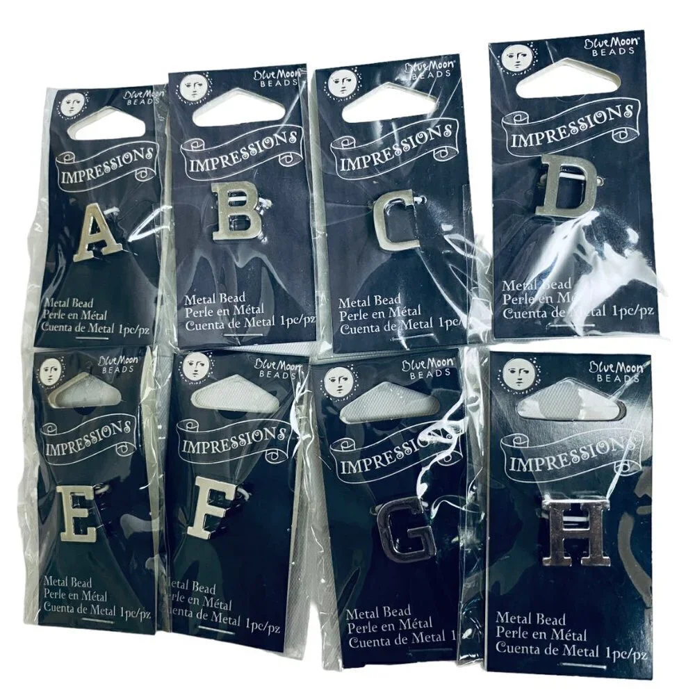 17 piece Lot of Initial Pendants for Jewelry Making Craft Supplies